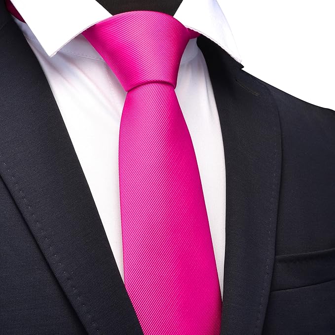 GUSLESON Classic New 3.15"（8cm） Men's Solid Color Necktie Wedding Business Tie + Gift Box