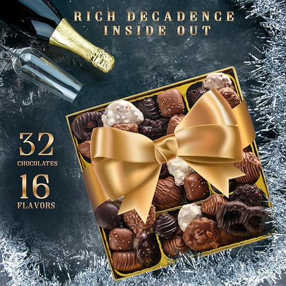 Gourmet Chocolate Gift Box | Assorted Chocolates Variety Snack Basket, Food Arrangement Platter, Birthday Present, Holiday, Corporate Parties, Sympathy, Candy Gifting Idea, Him, Her, Men Women, Family