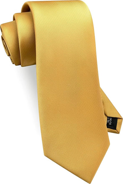 GUSLESON Classic New 3.15"（8cm） Men's Solid Color Necktie Wedding Business Tie + Gift Box
