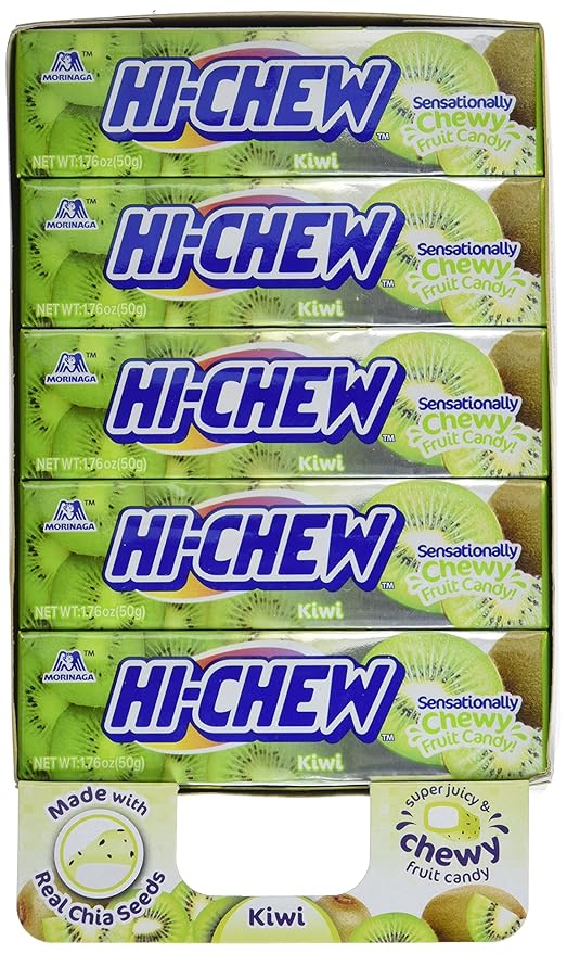 Hi-Chew Sensationally Chewy Japanese Fruit Candy, Kiwi, 1.76 Ounce (Pack of 10)