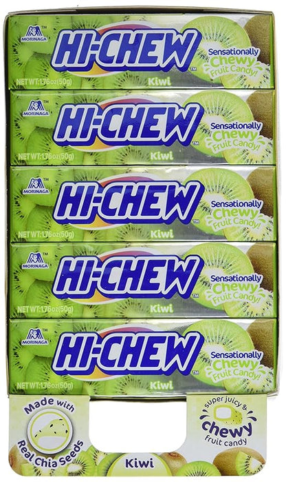 Hi-Chew Sensationally Chewy Japanese Fruit Candy, Kiwi, 1.76 Ounce (Pack of 10)