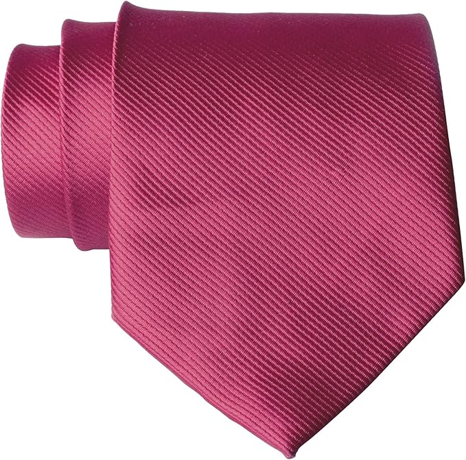 QBSM Mens Solid Polyester Textile Neckties Pure Color Neck Ties