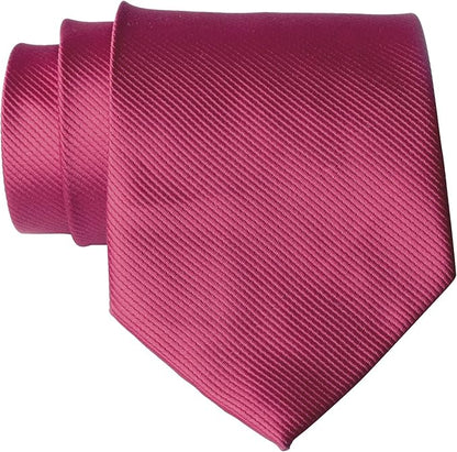 QBSM Mens Solid Polyester Textile Neckties Pure Color Neck Ties