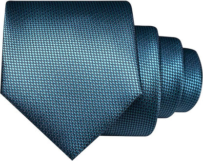 JEMYGINS Mens Tie and Lapel Pin with Pocket Square Tie Clip Sets for Casual and Business 4PCS