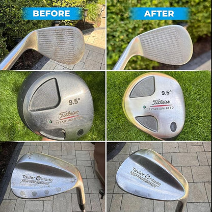 Golf Club Polish - Golf Club Head and Groove Cleaner, Rust Remover for Metal, Zinc, Aluminum, and Steel, Easy to Use Club Cleaner, Instant Rust, Scuff & Stain Remover - , Clean, Polish & Restore