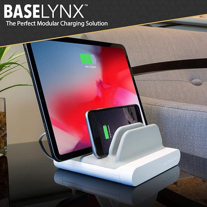 Scosche BLMD BaseLynx Vert Modular Charging Station for PD 3.0, USB-C and USB-A Devices, White