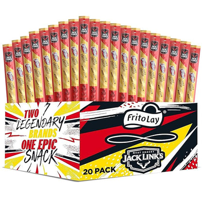 Frito-Lay Jack Link’s Fritos Chili Cheese Meat Sticks Straight Pack (Pack of 20)