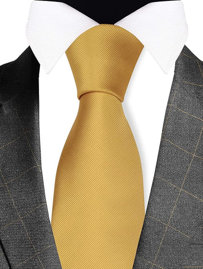 GUSLESON Classic New 3.15"（8cm） Men's Solid Color Necktie Wedding Business Tie + Gift Box