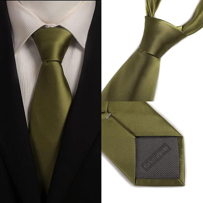 Mens Solid Satin Mens Tie With Hanky,Handmade Neckties For Men