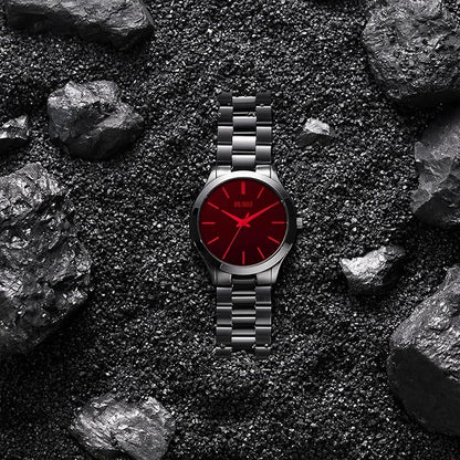 BUREI Men Watches Fashion Analog Stainless Steel Quartz Waterproof Watches,Gift for Men.