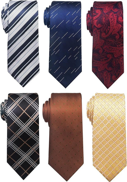Tie For Men Necktie Woven Jacquard Neck Ties Set 6 PCS