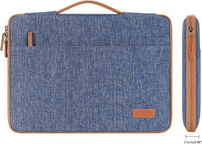 DOMISO 13.3 inch Laptop Case Sleeve Protective Cover Compatible with 14 inch MacBook Pro M4 M3 M2/MacBook Pro Max,13-13.3 inch Dell,Lenovo, HP,Waterproof Computer Cases Bag with Handle,Blue