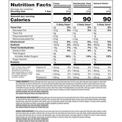 Quaker Chewy Granola Bars, 3 Flavor Back-to-School Variety Pack, 58 Count