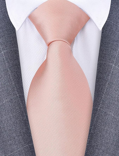 Branduce 3.15"（8cm） Men's Solid Color Formal Woven Necktie + Gift Box