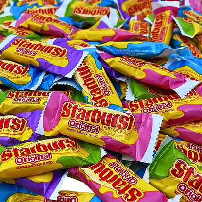 ASSORTIT X Starburst Collab Original Chewy Candy 3 Lbs Soft Fruit Chews Candies Bulk Family Size Individually Wrapped (48 Oz).