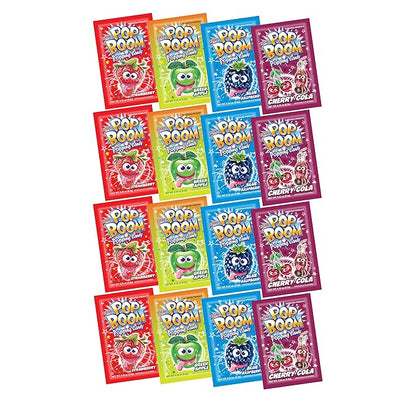 TILTAY POP BOOM Popping Candy – 4 Flavor Assortment, Strawberry, Cherry Cola, Green Apple, Blue Raspberry - 16 Packs, 5.28 Ounce