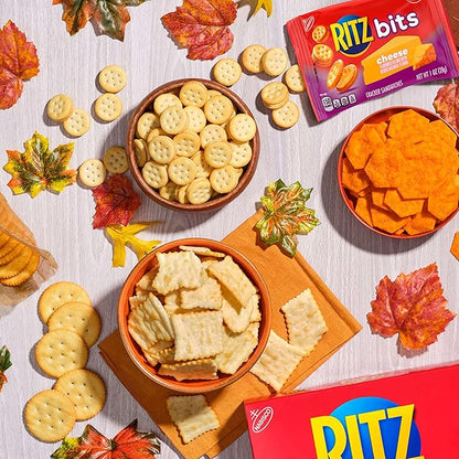 RITZ Bits Cheese Sandwich Crackers, Bulk Lunch Snacks, 48 Snack Packs (4 Boxes)