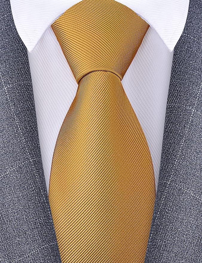 Branduce 3.15"（8cm） Men's Solid Color Formal Woven Necktie + Gift Box