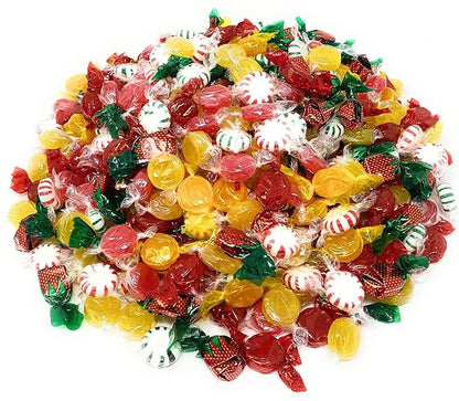 Holiday American Favorites Sweets Party Mix Individually Wrapped Hard Candies Bulk Assortment 7 Flavor Variety Pack 6 Lb 450+pcs (96 Oz)