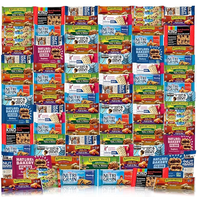 Healthy Snacks (Basket 114 Count) Healthy Snacks & Snacks Gift Variety Package Gift Arrangement Perfect for Men, Women, Adults, Office, School, College, Work, Employee Appreciation - Gift Basket
