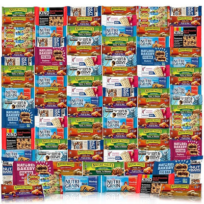 Healthy Snacks (Basket 114 Count) Healthy Snacks & Snacks Gift Variety Package Gift Arrangement Perfect for Men, Women, Adults, Office, School, College, Work, Employee Appreciation - Gift Basket