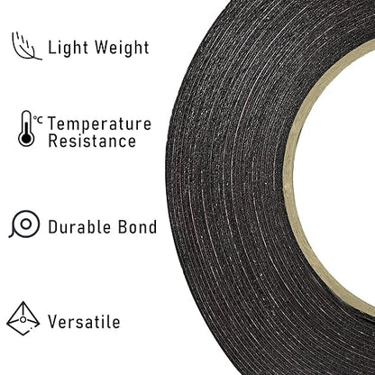 SWRT Double Sided Tape, 33FT x 0.71 in 0.04 Inch Thick Heavy Duty Mounting Foam Tape, Waterproof Adhesive Tape for Car, LED Strip Light, Home Office Automotive Decor