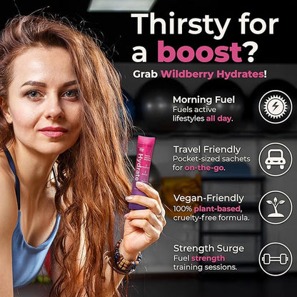310 Nutrition Sugar Free Electrolytes Powder - Instant Hydration Packets for Daily Fluid Balance - Caffeine-Free Rehydration Drink Mix w/Vitamins, Low Calorie & Keto Friendly - Wildberry 15 Singles