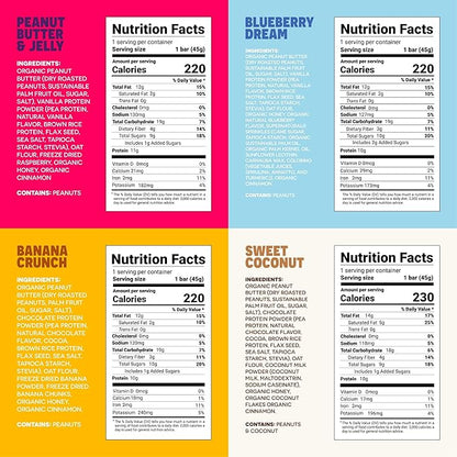 FROPRO Snack Bar - Peanut Butter Snack Bars - Gluten Free, Dairy Free, Soy Free, Non GMO, Plant Based Protein Snacks Bar - Crave-worthy & Great On-the-Go | Variety, 12 Flavors, 12 Pack