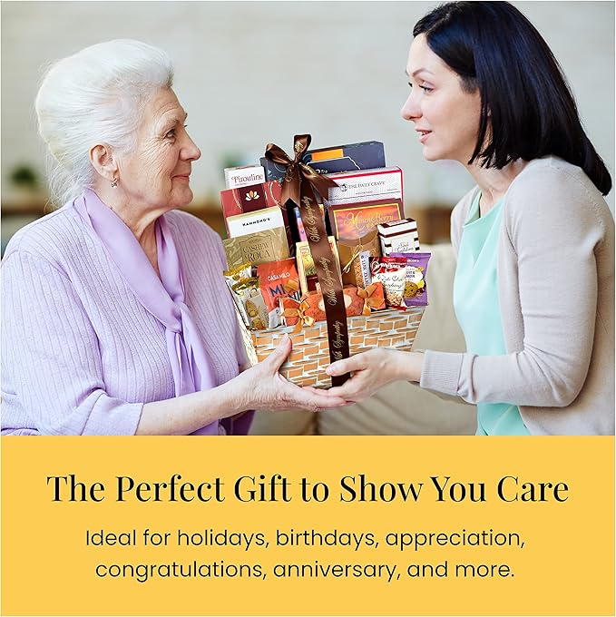 Broadway Basketeers Sympathy Gift Basket Deluxe, Condolences Gifts for Loss, Bereavement or Kosher Shiva, Food Care Package for Delivery With Snacks & Sweets