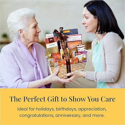Broadway Basketeers Sympathy Gift Basket Deluxe, Condolences Gifts for Loss, Bereavement or Kosher Shiva, Food Care Package for Delivery With Snacks & Sweets