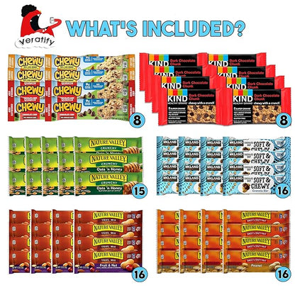 Healthy Snacks (Basket 114 Count) Healthy Snacks & Snacks Gift Variety Package Gift Arrangement Perfect for Men, Women, Adults, Office, School, College, Work, Employee Appreciation - Gift Basket