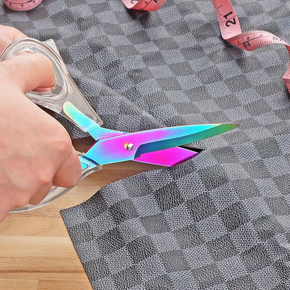 Acrylic Scissors, Sharp Colorful Titanium Blades with Ergonomic ABS Handle, Multi-Purpose Scissors Set of 4, Suitable for Sewing and Household