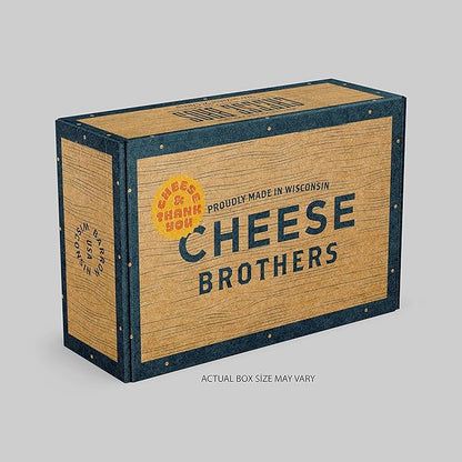 Cheese Bros. Welcome New Baby Gift Box | Fresh from Wisconsin | Includes Italian Fratello, Honey Sriracha Gouda, Smoked Gouda, Smoked 3 Amigos Spicy Gouda and Dill Havarti | Great Food Gifting Idea!