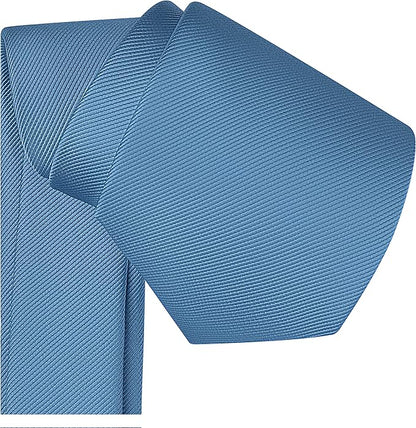 Branduce 3.15"（8cm） Men's Solid Color Formal Woven Necktie + Gift Box