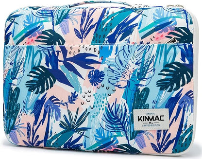 Kinmac 360° Heavy Duty Protective Laptop Computer Sleeve case Bag Cover with Handle for MacBook Pro 14 inch,14 inch-14.4 inch HP Lenovo Dell ASUS Acer Laptop (Sea Grass)