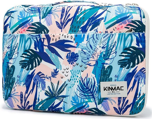 Kinmac 360° Heavy Duty Protective Laptop Computer Sleeve case Bag Cover with Handle for MacBook Pro 14 inch,14 inch-14.4 inch HP Lenovo Dell ASUS Acer Laptop (Sea Grass)