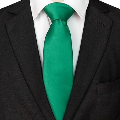 JEMYGINS Solid Color Tie Mens Necktie for Business and Wedding