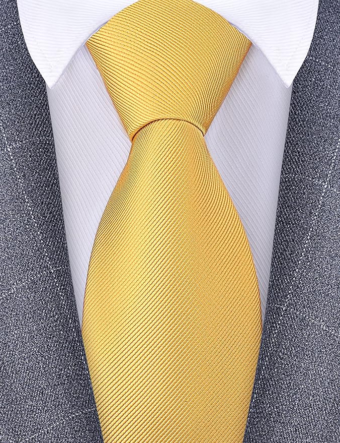 Branduce 3.15"（8cm） Men's Solid Color Formal Woven Necktie + Gift Box
