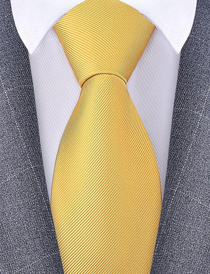 Branduce 3.15"（8cm） Men's Solid Color Formal Woven Necktie + Gift Box