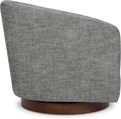 CHITA Swivel Accent Chair, FSC Certified Upholstered Fabric Barrel Chair for Living Room Set of 2, Fully Assembled, Dark Grey