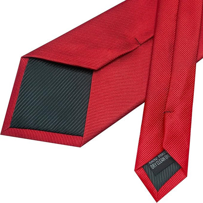 JEMYGINS Formal Necktie Solid Color Tie and Pocket Square with Tie Clip Lapel Pin Sets for Men 4PCS