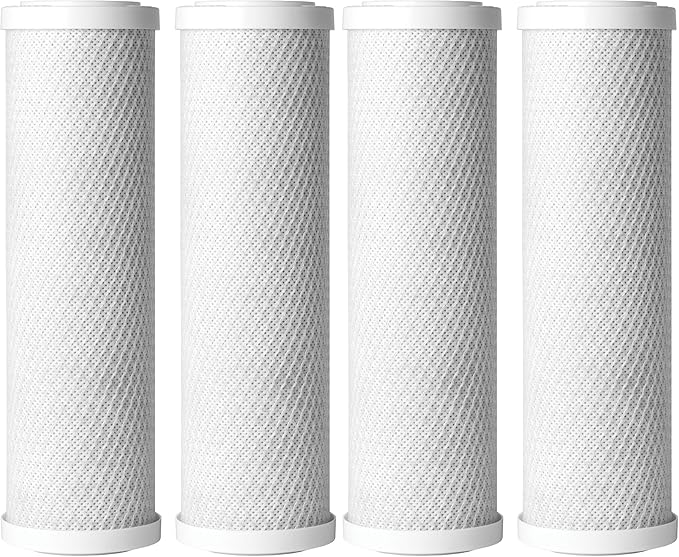 AO Smith 2.5"x10" 5 Micron Carbon Block Sediment Water Filter Replacement Cartridge - 4 Pack - For Whole House Filtration Systems - AO-WH-PRE-RC2