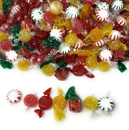Holiday American Favorites Sweets Party Mix Individually Wrapped Hard Candies Bulk Assortment 7 Flavor Variety Pack 6 Lb 450+pcs (96 Oz)
