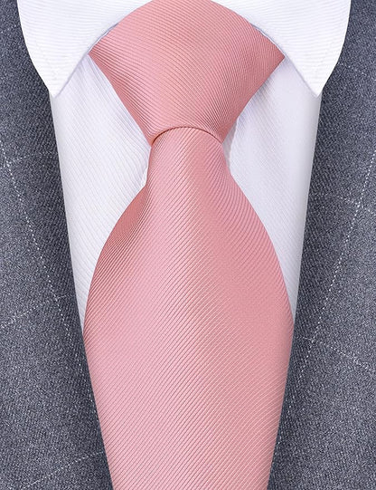 Branduce 3.15"（8cm） Men's Solid Color Formal Woven Necktie + Gift Box