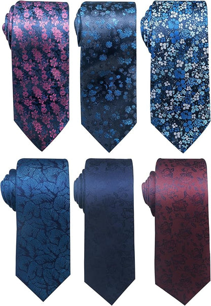 Tie For Men Necktie Woven Jacquard Neck Ties Set 6 PCS