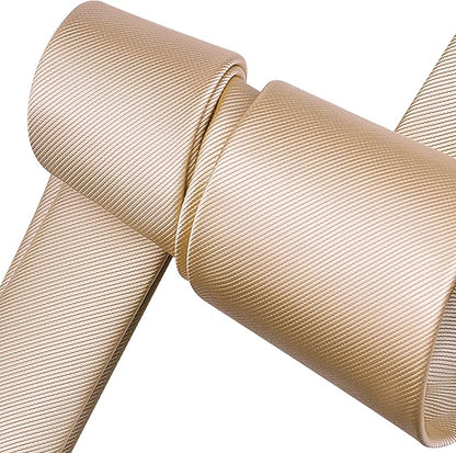 Branduce 3.15"（8cm） Men's Solid Color Formal Woven Necktie + Gift Box