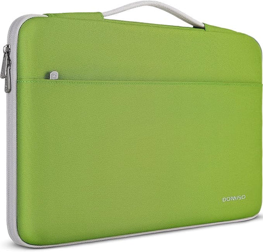 DOMISO 17.3 inch Laptop Case Sleeve Protective Cover Compatible with 17.3 inch HP Pavilion Envy 17/Lenovo IdeaPad/Acer/ASUS/Dell/Alienware/LG Gram,Water Resistant Computer Bag with Handle,Tender Green