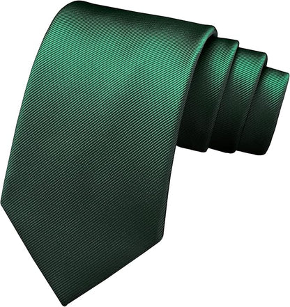 Branduce 3.15"（8cm） Men's Solid Color Formal Woven Necktie + Gift Box