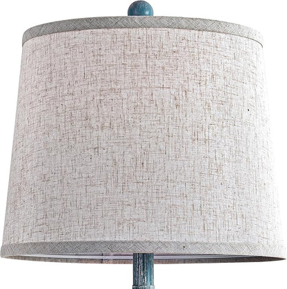 27.7" Table Lamps for Living Room Set of 2, 3 Way Dimmable Touch Lamps for Bedrooms with Dual USB Ports, Farmhouse Lamps for Nightstand,2 Bulbs Included