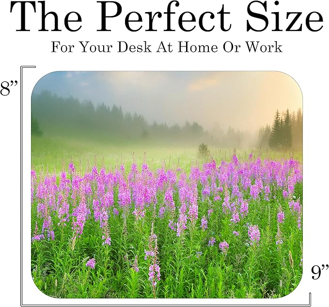 Spring Season Mouse Pad Mat Mousepad for Desk Computer Laptop PC Gaming Home or Office Gift (Meadow MP88)